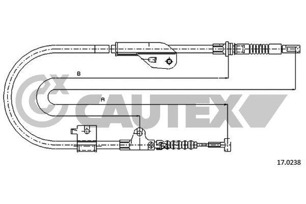 Cautex 069048 Parking brake cable left 069048