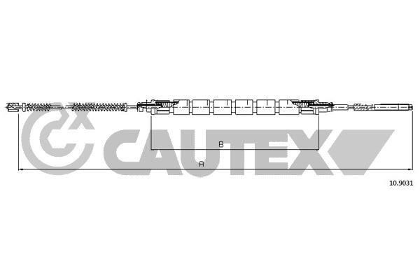 Cautex 468094 Cable Pull, parking brake 468094