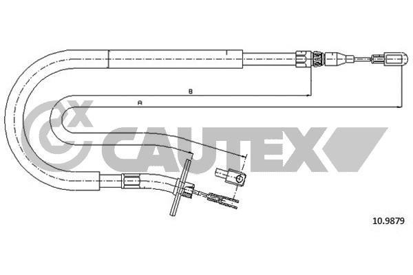 Cautex 188021 Parking brake cable set 188021