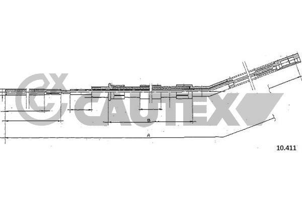 Cautex 766040 Cable Pull, parking brake 766040