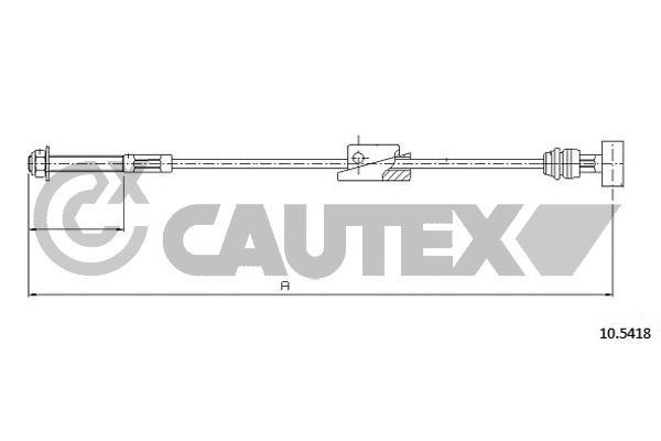 Cautex 761431 Cable Pull, parking brake 761431