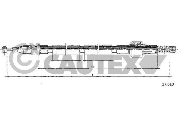 Cautex 763192 Cable Pull, parking brake 763192