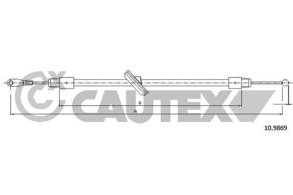 Cautex 766303 Cable Pull, parking brake 766303
