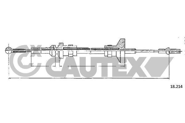 Cautex 763190 Cable Pull, clutch control 763190