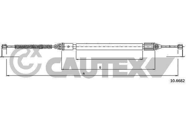 Cautex 762417 Cable Pull, parking brake 762417