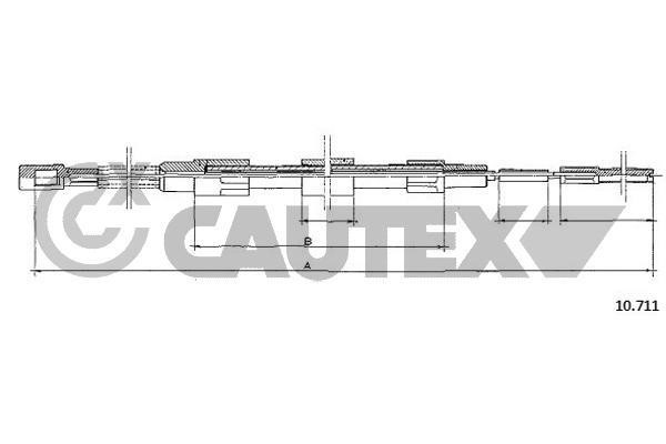 Cautex 762996 Cable Pull, parking brake 762996