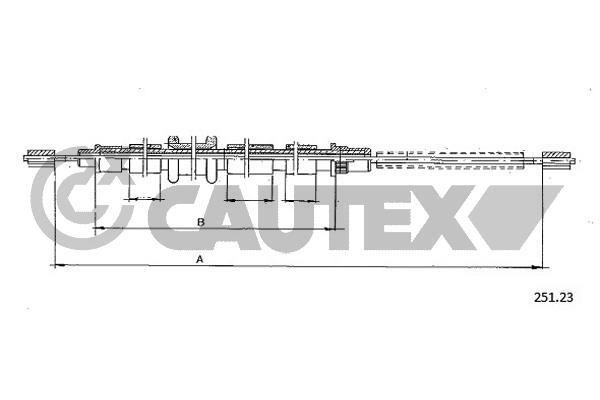 Cautex 765909 Cable Pull, parking brake 765909