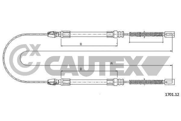 Cautex 760992 Cable Pull, parking brake 760992