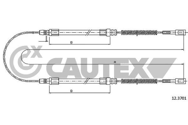 Cautex 761038 Cable Pull, parking brake 761038