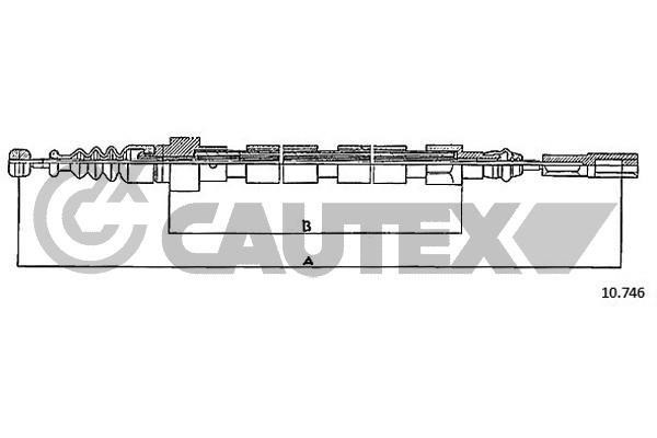 Cautex 763009 Cable Pull, parking brake 763009