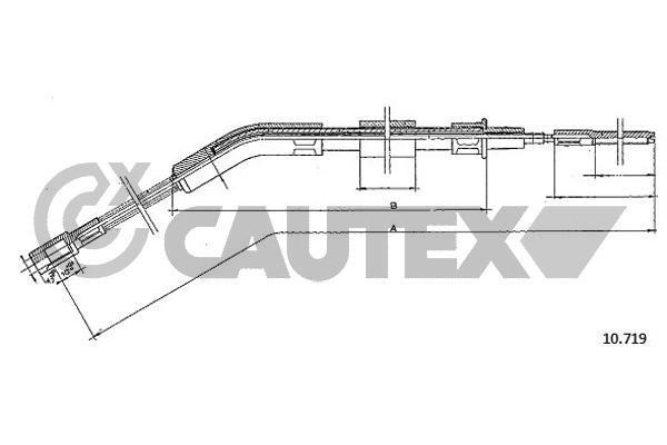 Cautex 762995 Cable Pull, parking brake 762995