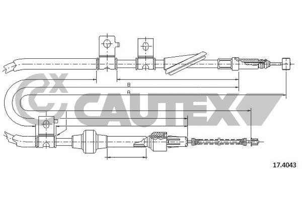 Cautex 761513 Cable Pull, parking brake 761513