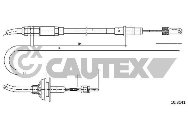 Cautex 762935 Cable Pull, clutch control 762935
