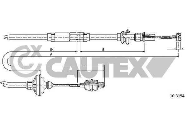 Cautex 765773 Cable Pull, clutch control 765773