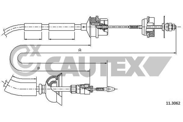 Cautex 762107 Cable Pull, clutch control 762107