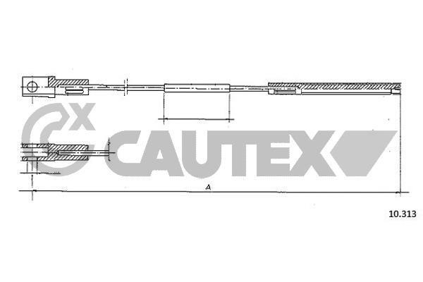 Cautex 762914 Cable Pull, clutch control 762914