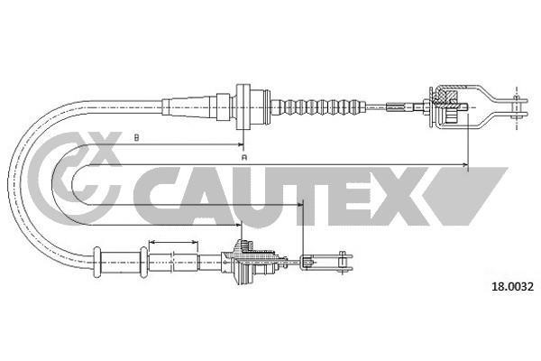 Cautex 761825 Cable Pull, clutch control 761825