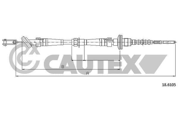 Cautex 762637 Cable Pull, clutch control 762637