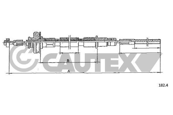 Cautex 766324 Cable Pull, clutch control 766324