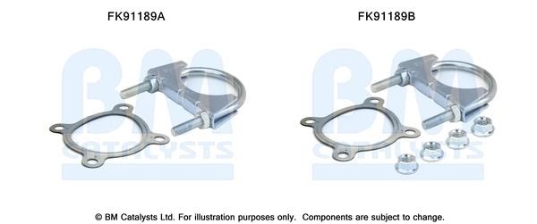 BM Catalysts FK91189 Mounting Kit, catalytic converter FK91189