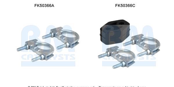 BM Catalysts FK50366 Mounting kit for exhaust system FK50366