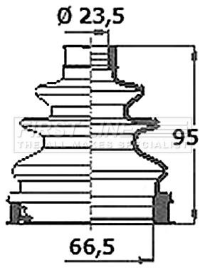 First line FCB6388 Bellow, driveshaft FCB6388