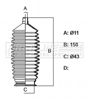 First line FSG3463 Steering rod boot FSG3463