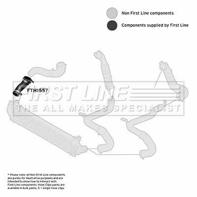 First line FTH1557 Charger Air Hose FTH1557