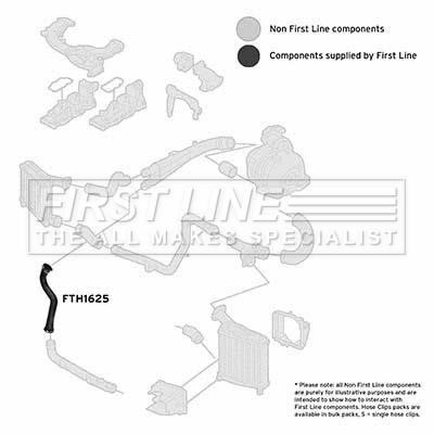 First line FTH1625 Charger Air Hose FTH1625
