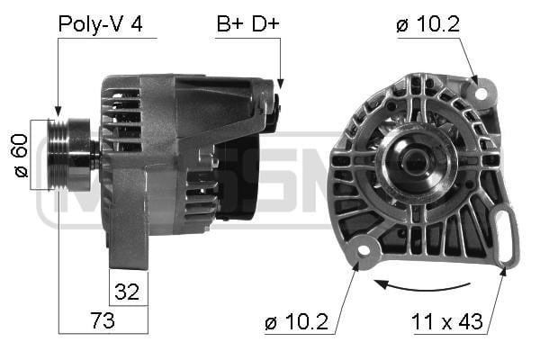 Era 210485A Alternator 210485A