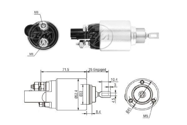 Era 8381 Solenoid switch, starter 8381