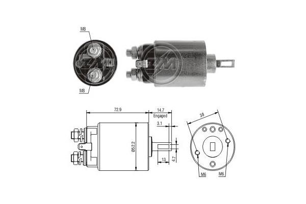 Era 683 Solenoid switch, starter 683