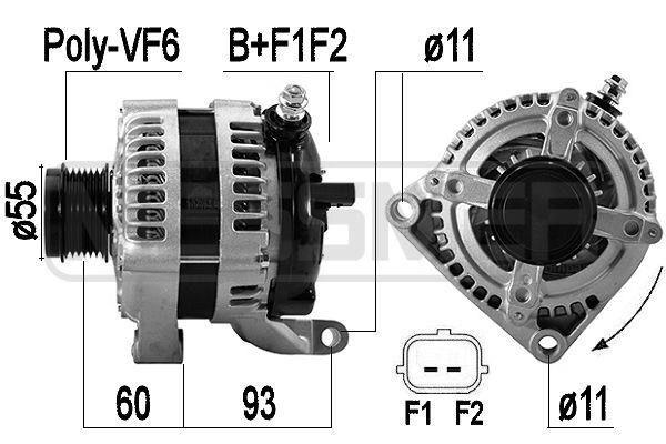 Alternator Dodge Caravan: 209612A Era Alternator