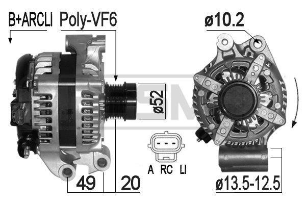 Era 209312 Alternator 209312