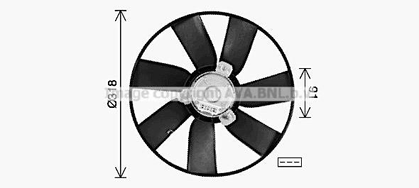 AVA VN7550 Fan, radiator VN7550
