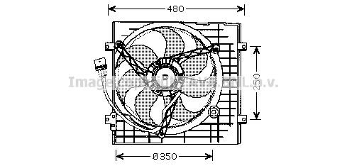 AVA VN7506 Fan, radiator VN7506