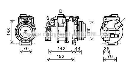 AVA BWAK423 Compressor, air conditioning BWAK423 BWAK423 AVA Compressor, air conditioning
