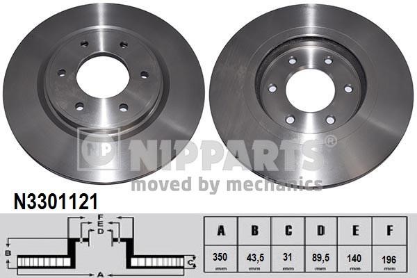 Nipparts N3301121 Brake disc N3301121