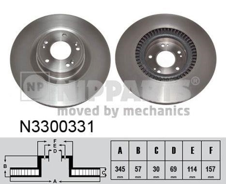 Nipparts N3300331 Brake disc N3300331
