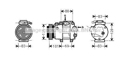 AVA HYAK240 Compressor, air conditioning HYAK240 HYAK240 AVA Compressor, air conditioning
