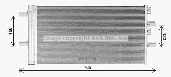 Air con condenser BMW X1: BW5603D AVA Condenser, air conditioning