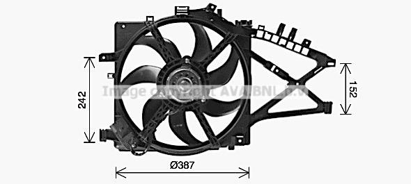 AVA OL7741 Hub, engine cooling fan wheel OL7741