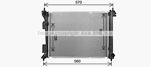 Oil cooler heat exchanger KIA Rio (Kia Rio): KA2343 AVA Engine cooling radiator
