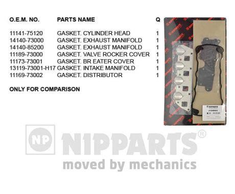 Nipparts J1248003 Gasket Set, cylinder head J1248003