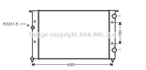 AVA VN2102 Radiator, engine cooling VN2102