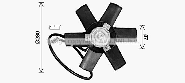 AVA PE7562 Fan, radiator PE7562