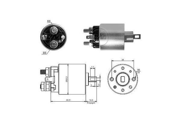 Era 3719 Solenoid switch, starter 3719