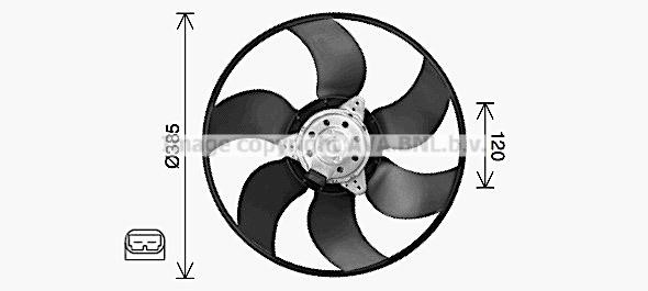 AVA RT7665 Fan, radiator RT7665