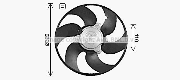 AVA CN7557 Fan, radiator CN7557