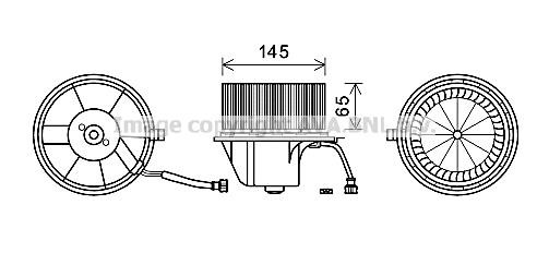 VN8351 AVA Electric Motor, interior blower